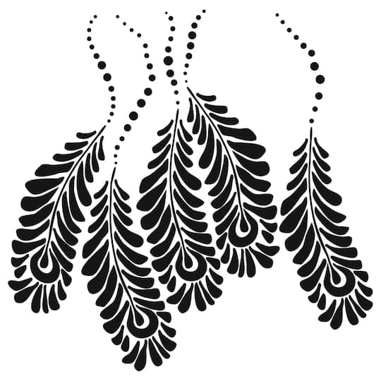 The Crafter&#x27;s Workshop Feathers Stencil